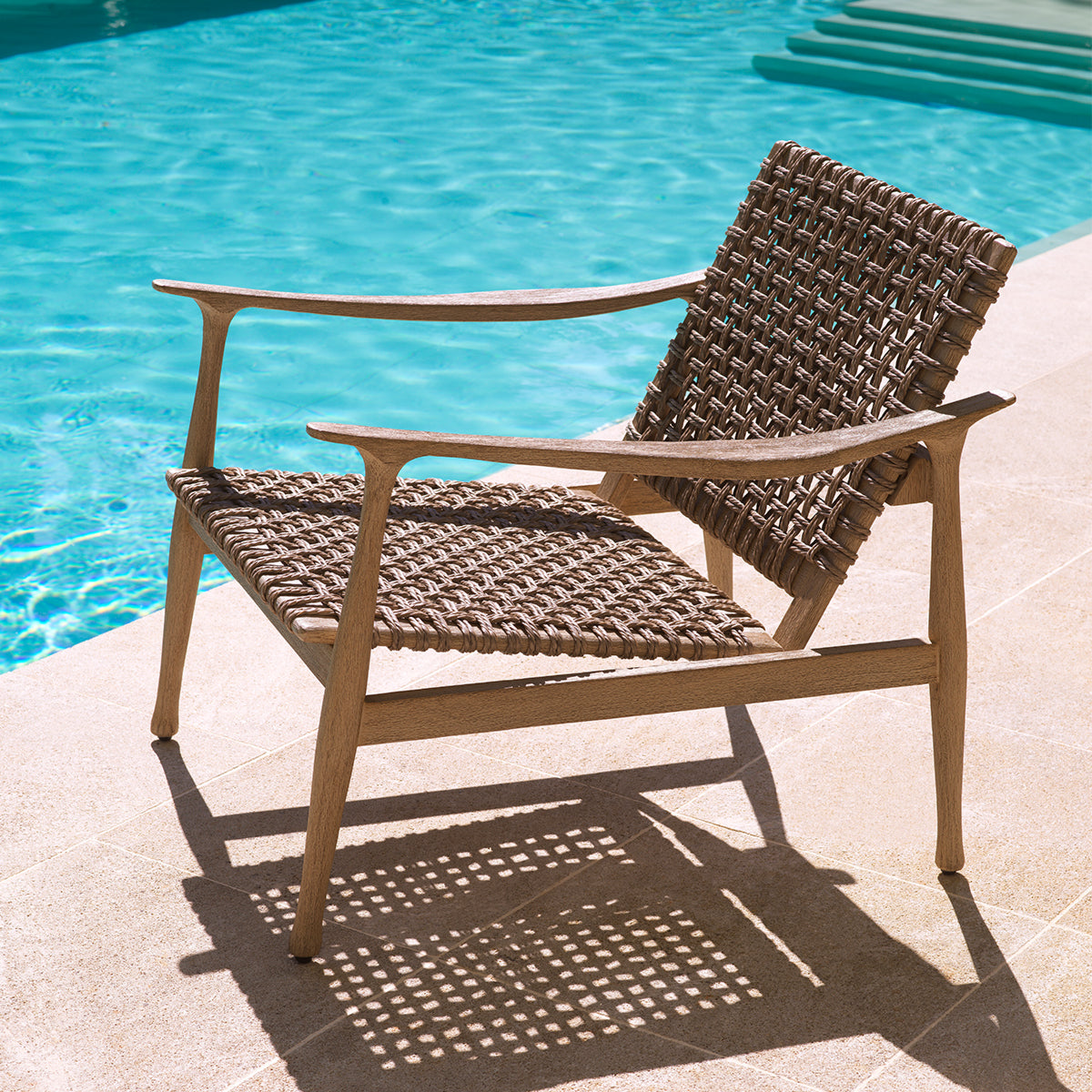 Aged Teak Outdoor Chair Manzo | Eichholtz Miami
