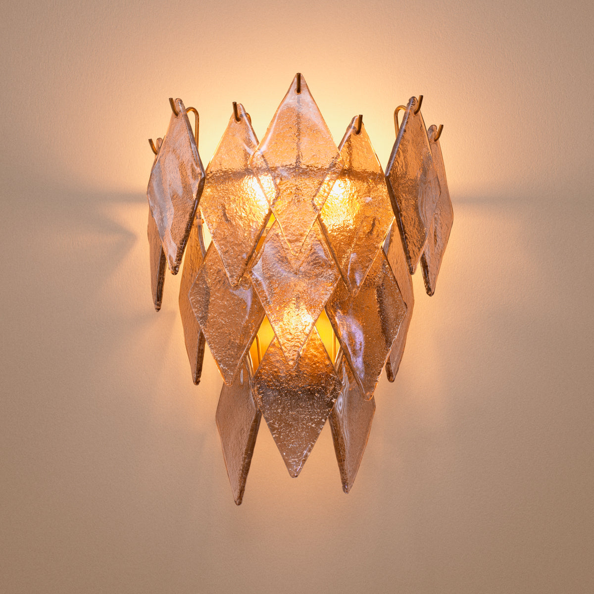 Sugared Glass Wall Lamp Rhombus | Eichholtz Miami