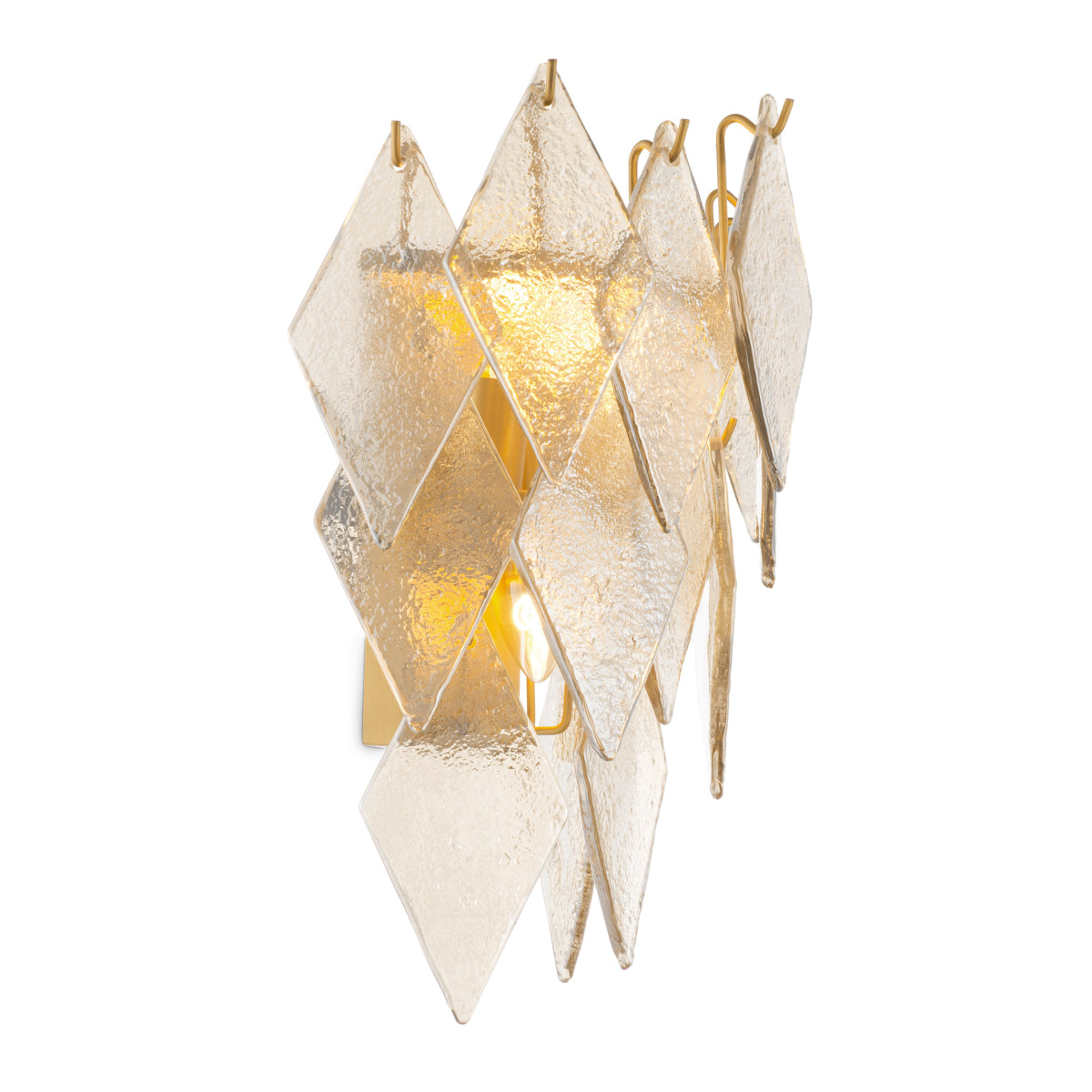 Sugared Glass Wall Lamp Rhombus | Eichholtz Miami