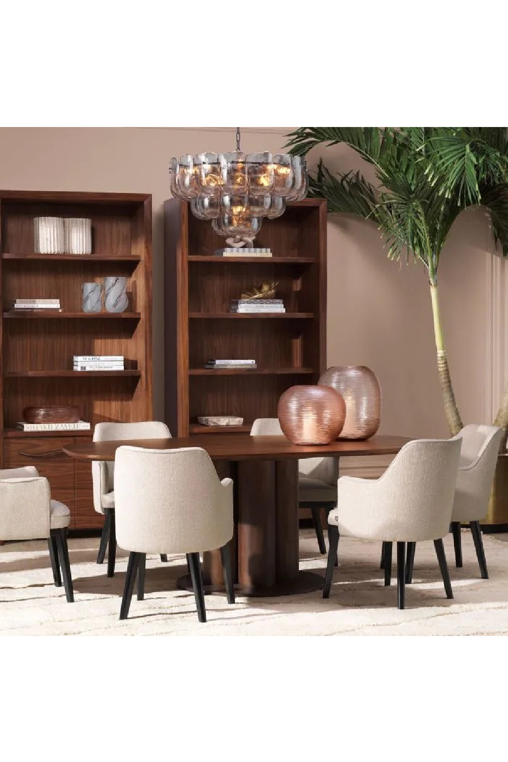 Peach Handblown Glass Vase Alessio | Eichholtz Miami