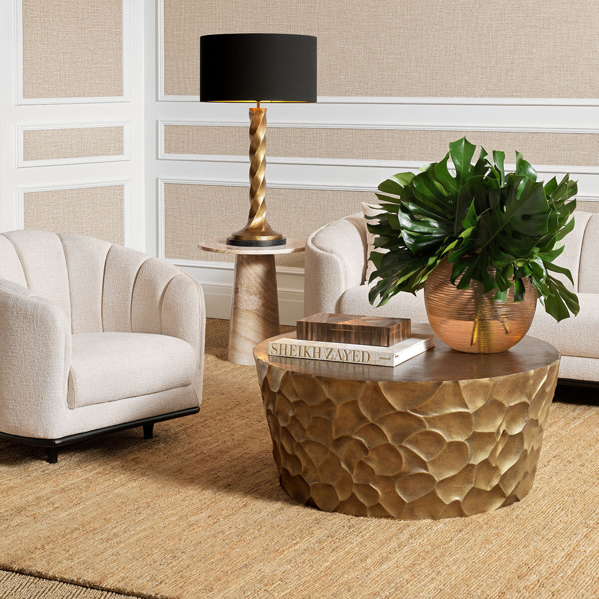 Vintage Brass Coffee Table Fiorentino | Eichholtz Miami