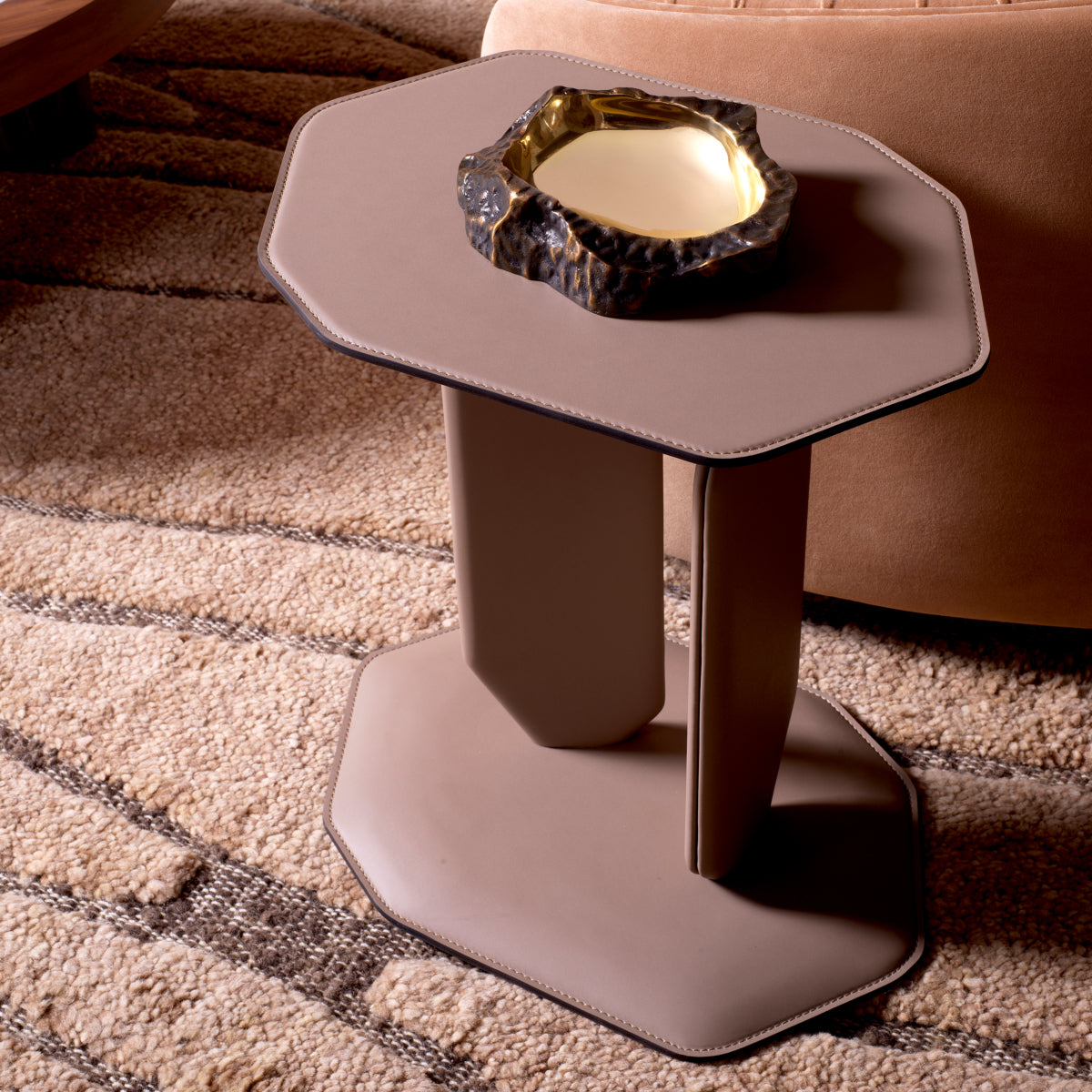 Leather Wrapped Side Table Maurizio | Eichholtz Miami