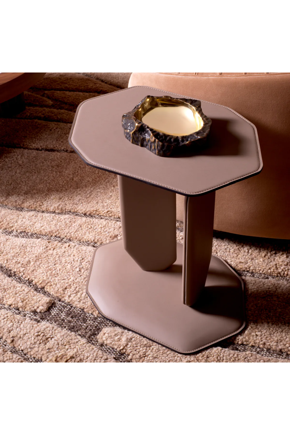 Leather Wrapped Side Table Maurizio | Eichholtz Miami