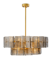 Ribbed Glass Chandelier Silvano | Eichholtz Miami