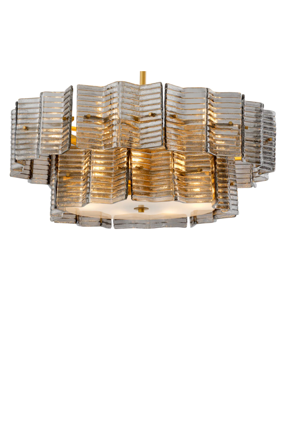 Ribbed Glass Chandelier Silvano | Eichholtz Miami