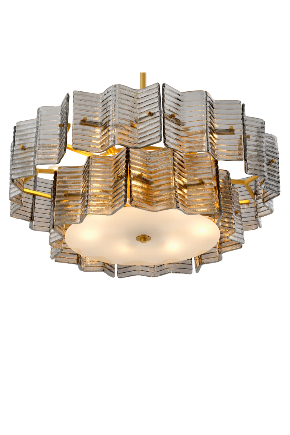 Ribbed Glass Chandelier Silvano | Eichholtz Miami