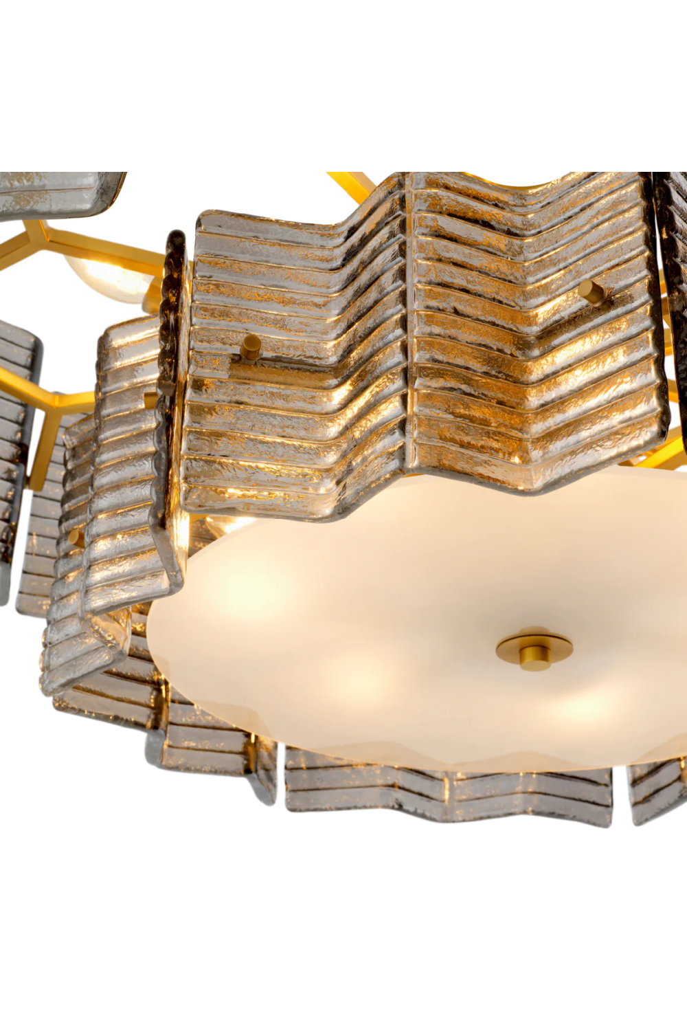 Ribbed Glass Chandelier Silvano | Eichholtz Miami