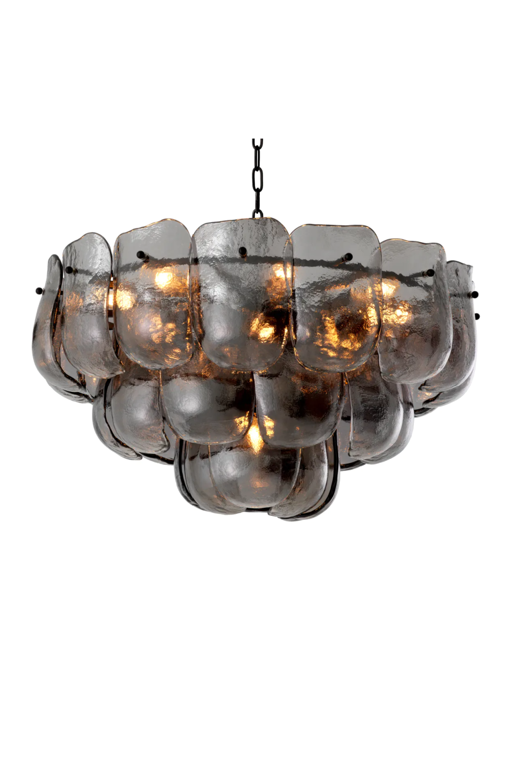 Thick Glass Metal Chandelier Gustave | Eichholtz Miami