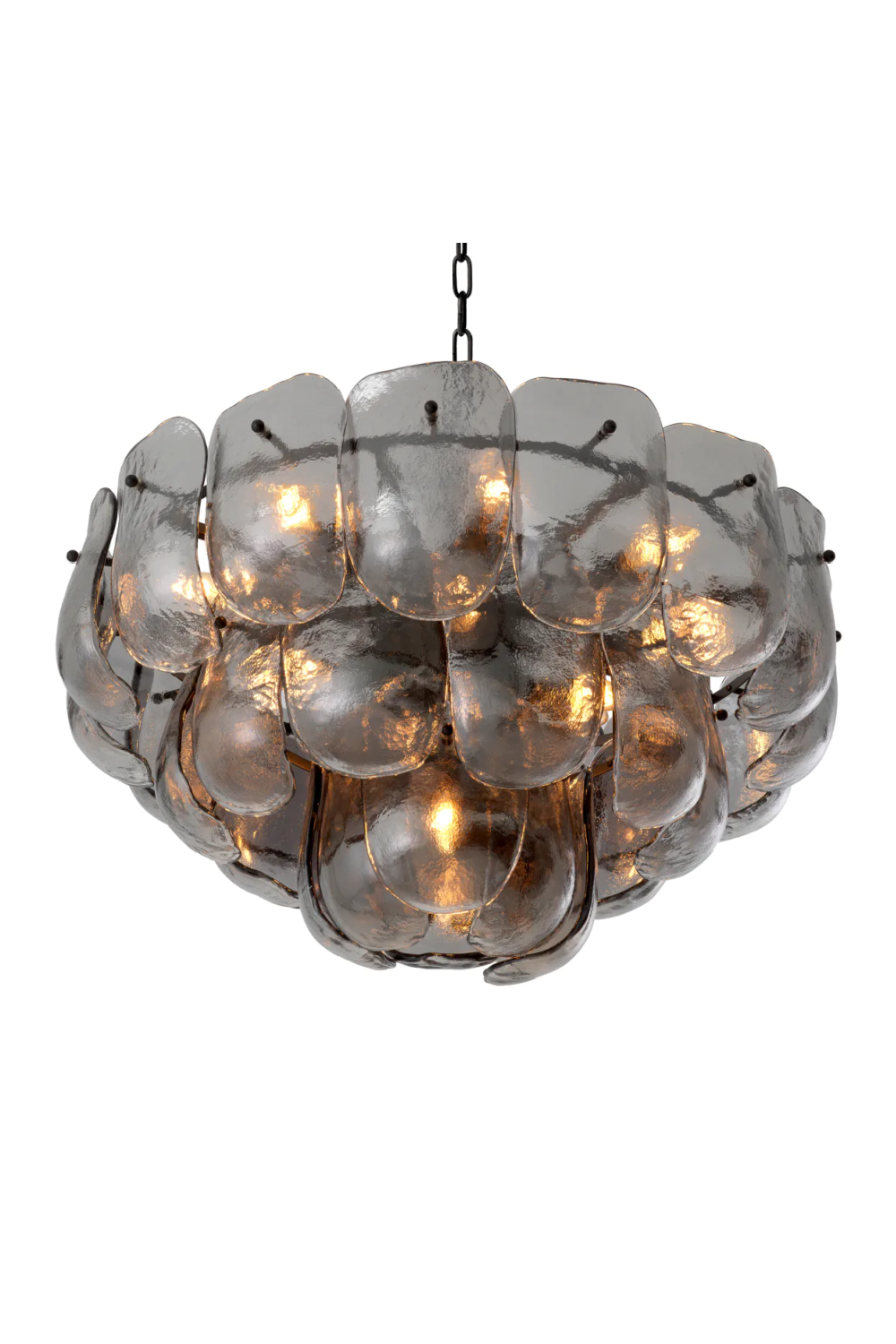 Thick Glass Metal Chandelier Gustave | Eichholtz Miami