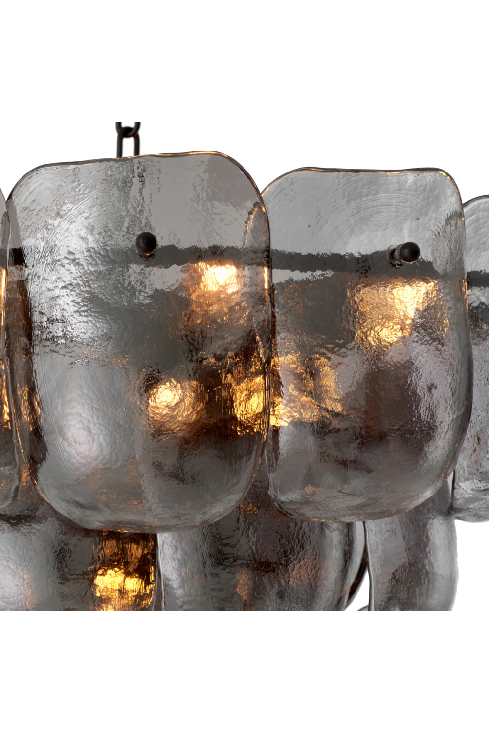 Thick Glass Metal Chandelier Gustave | Eichholtz Miami