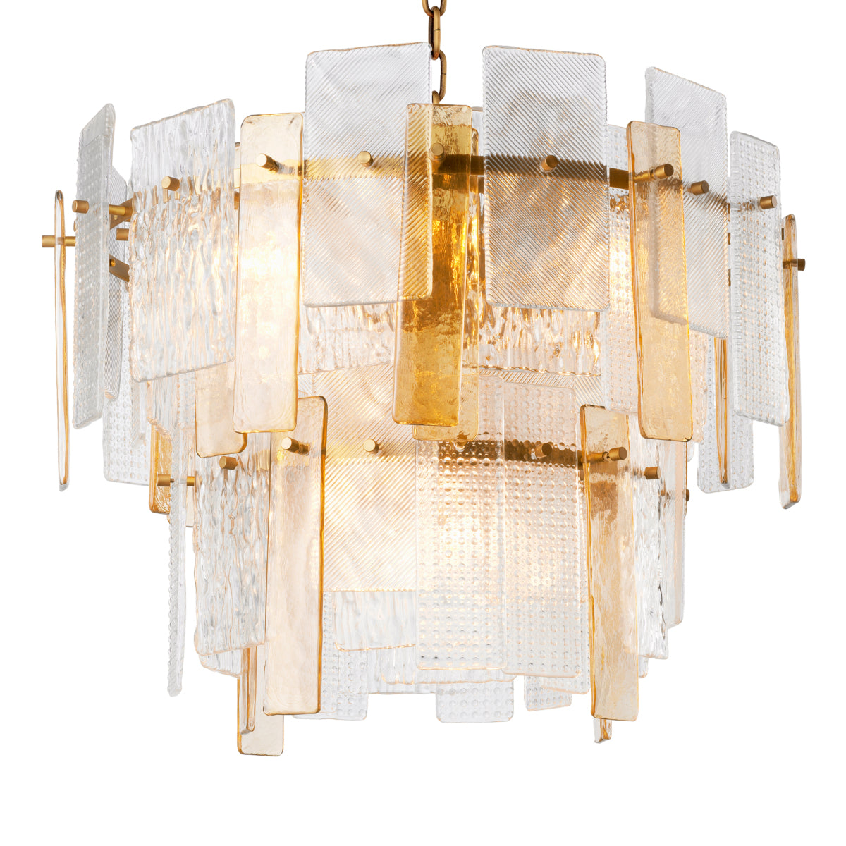 Textured Glass Chandelier Cassiano | Eichholtz Miami