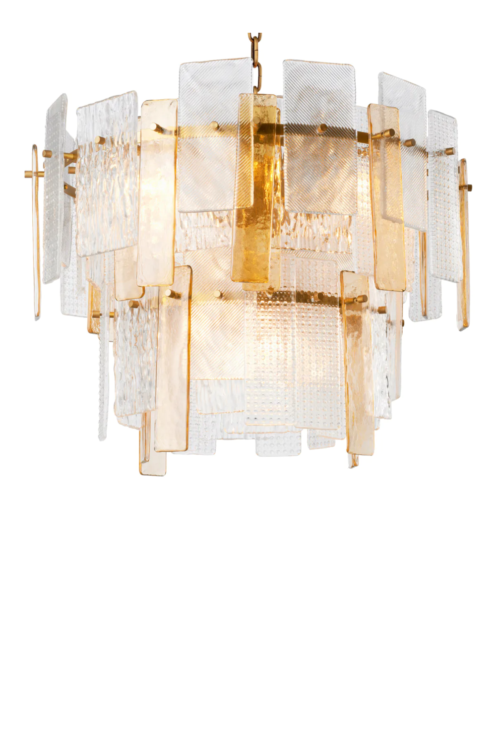 Textured Glass Chandelier Cassiano | Eichholtz Miami