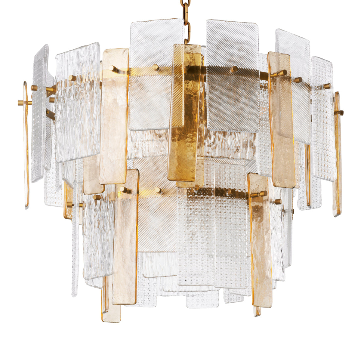 Textured Glass Chandelier Cassiano | Eichholtz Miami
