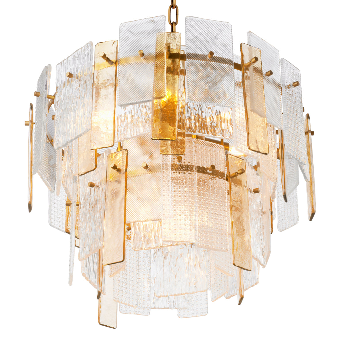 Textured Glass Chandelier Cassiano | Eichholtz Miami