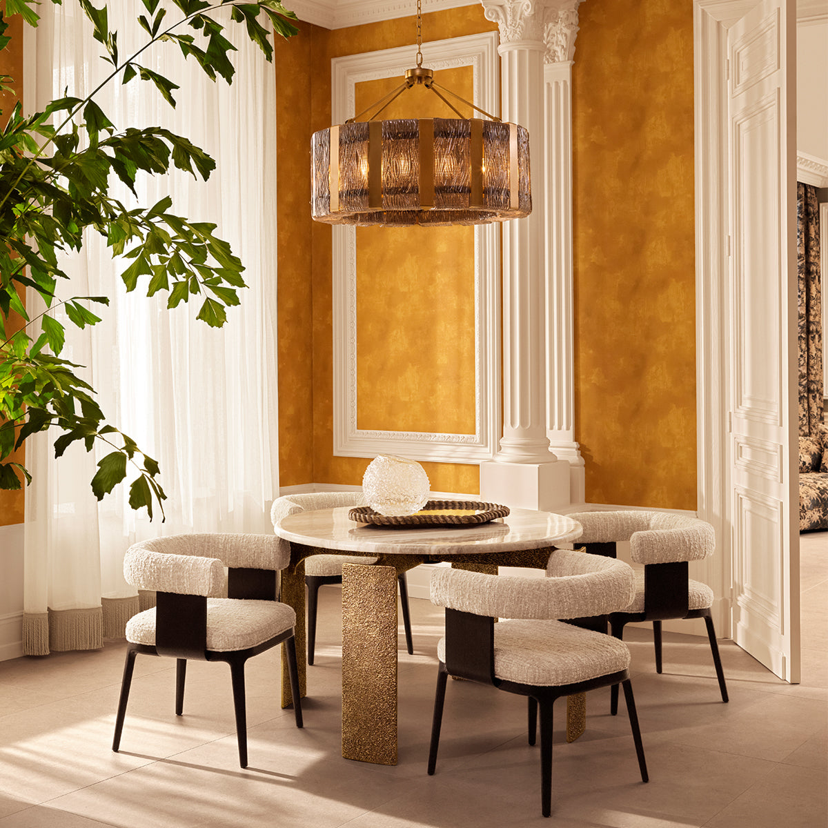 Marble Brass Dining Table Bodega | Eichholtz Miami