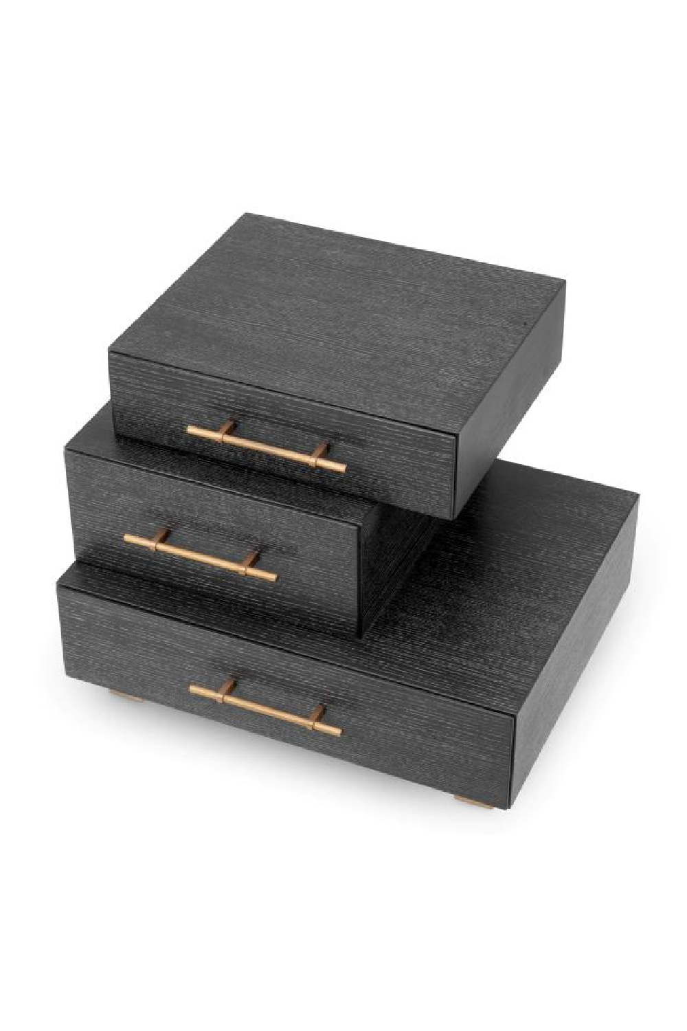 Black Oak 3-Drawer Nightstand Evendale | Eichholtz Miami