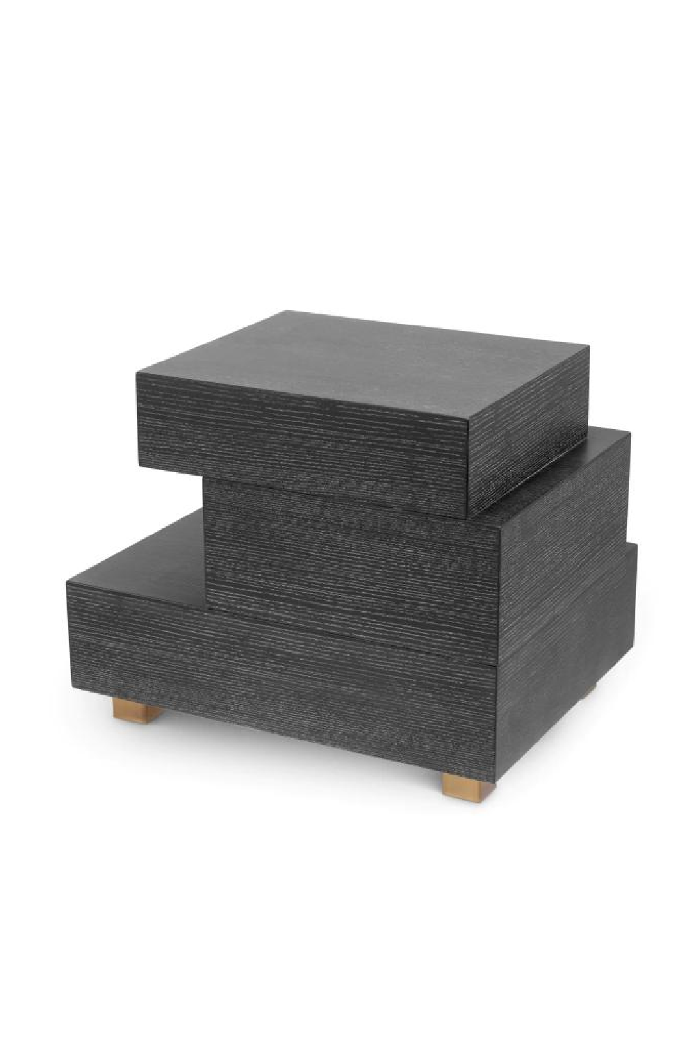 Black Oak 3-Drawer Nightstand Evendale | Eichholtz Miami