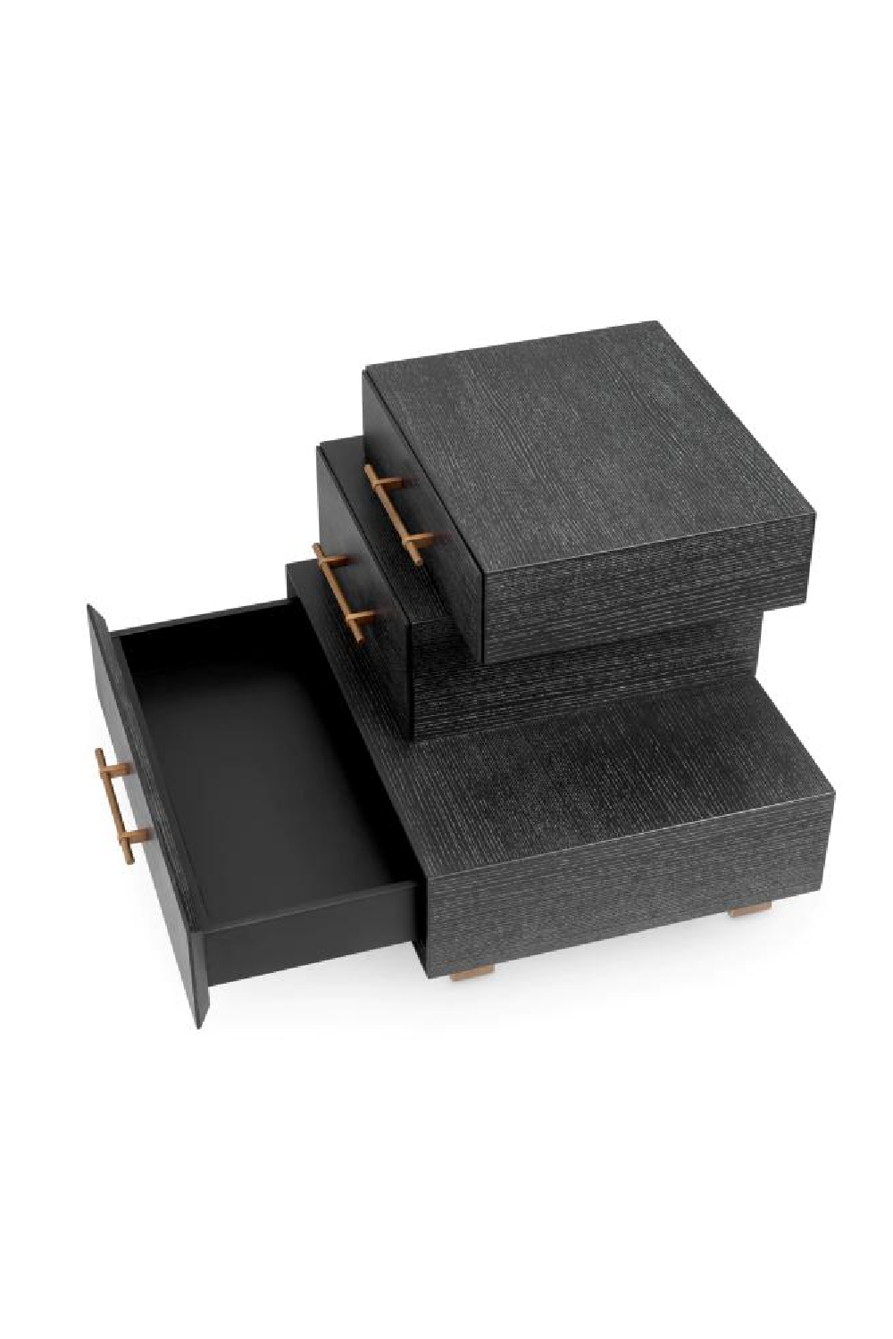 Black Oak 3-Drawer Nightstand Evendale | Eichholtz Miami