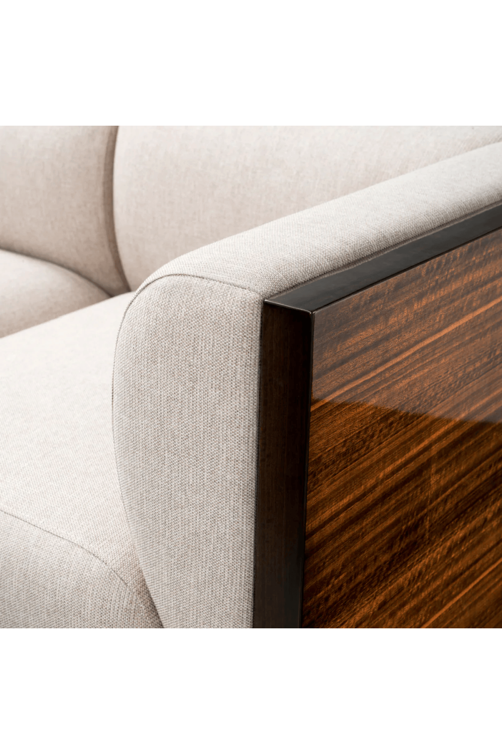 Eucalyptus Veneer Upholstered Sofa Sebastian | Eichholtz Miami