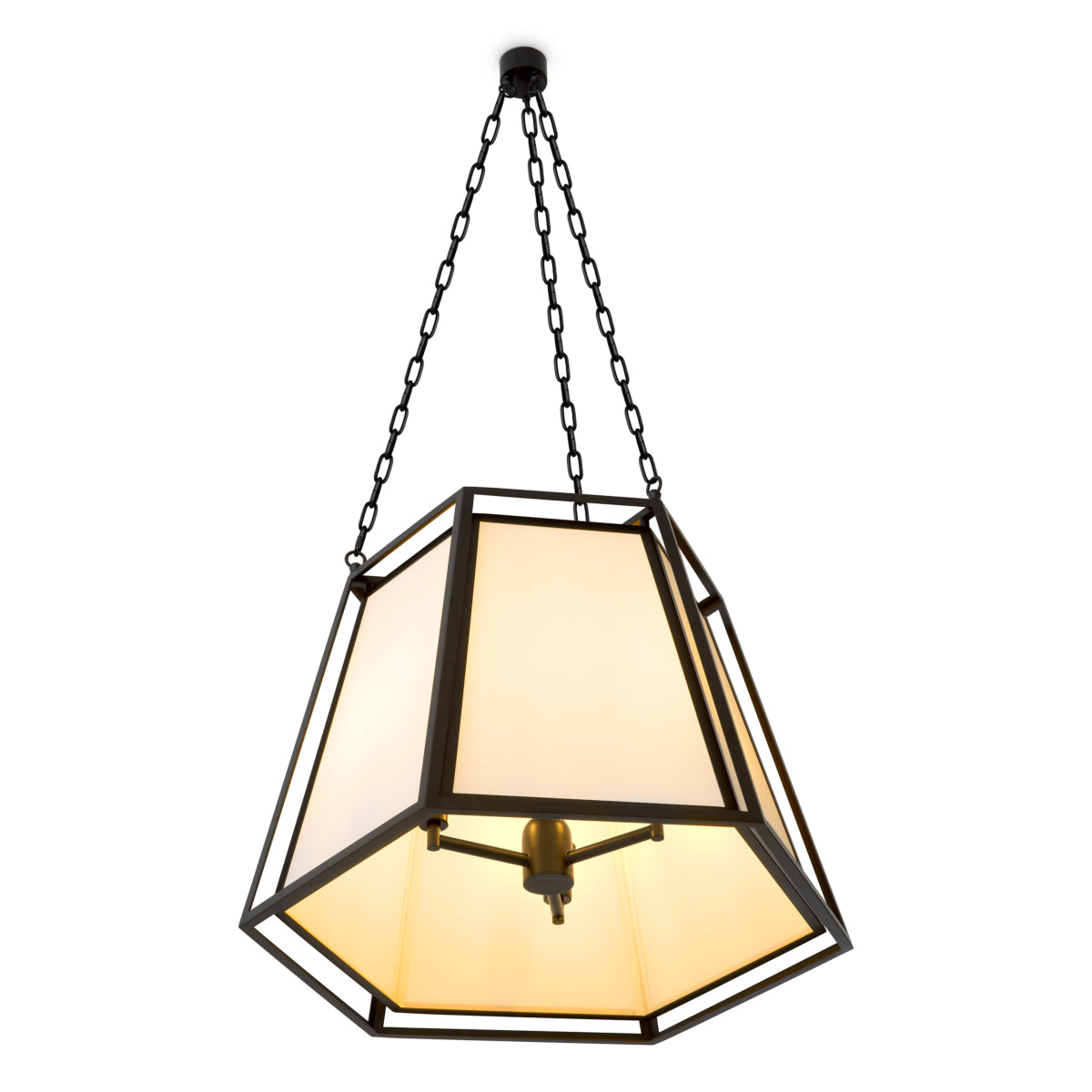 Off-White Fabric Pendant Lamp Moreno | Eichholtz Miami