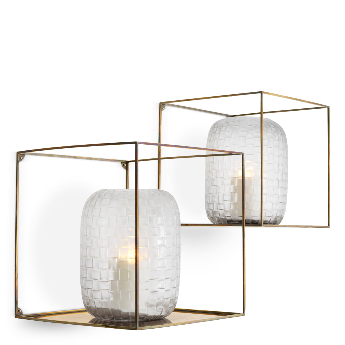 Vintage Brass Wall Racks (2) Deco | Eichholtz Miami