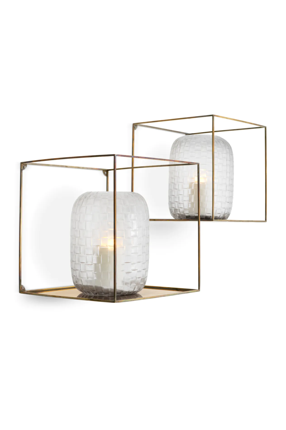 Vintage Brass Wall Racks (2) Deco | Eichholtz Miami