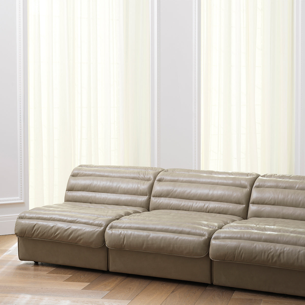 Barley Leather Modular Sofa Dunemore | Eichholtz Miami