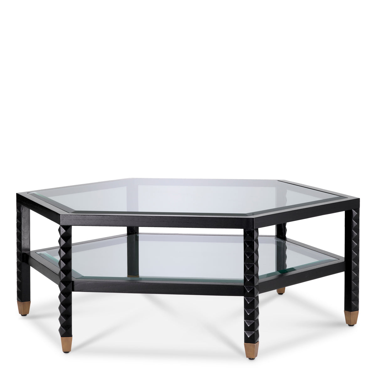 Black Hexagonal Coffee Table Cornelius | Eichholtz Miami