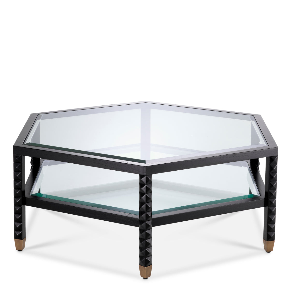 Black Hexagonal Coffee Table Cornelius | Eichholtz Miami