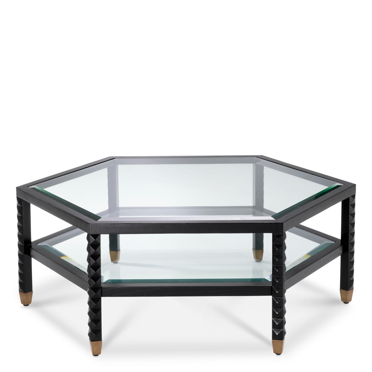 Black Hexagonal Coffee Table Cornelius | Eichholtz Miami
