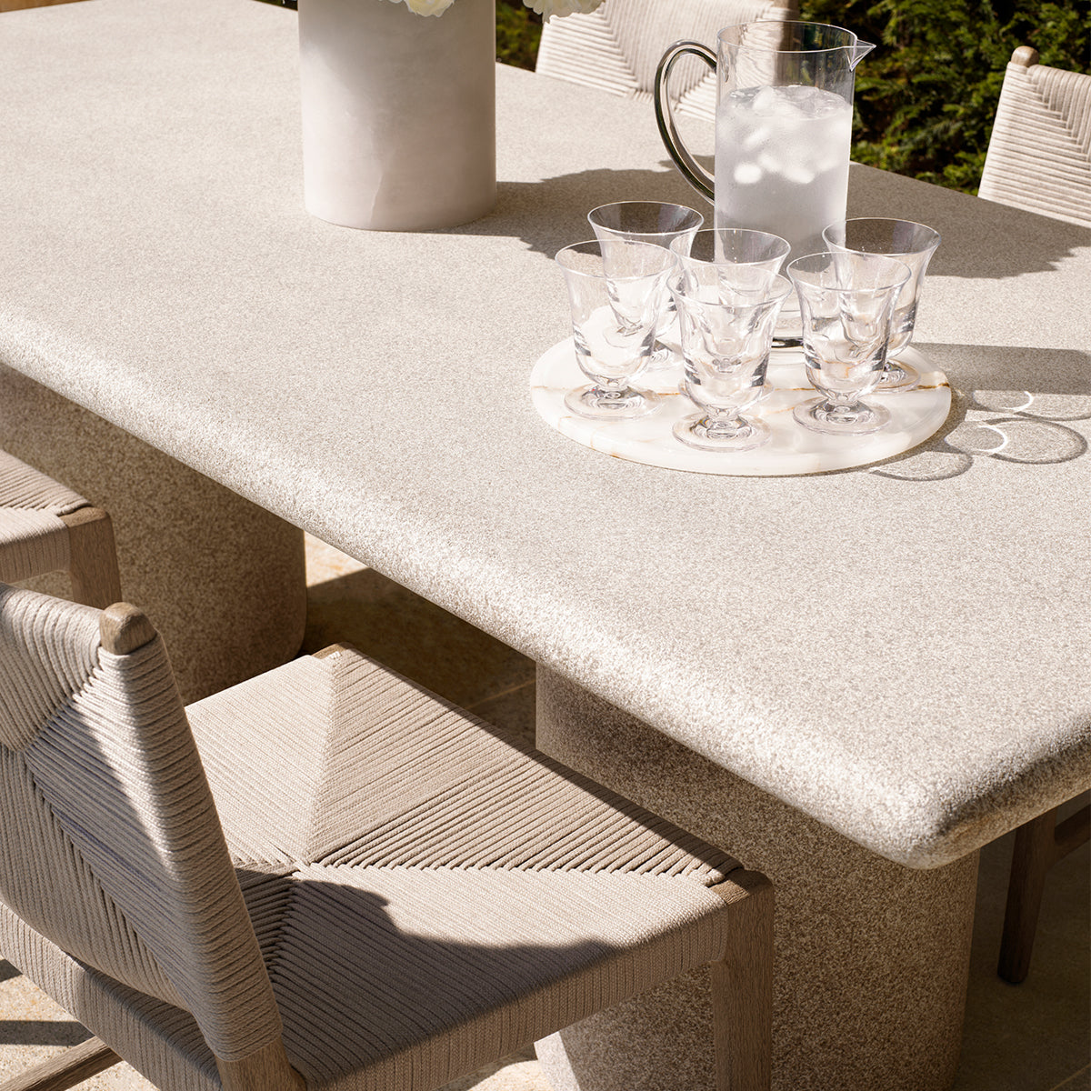 Stone Outdoor Dining Table Cloverdale | Eichholtz Miami