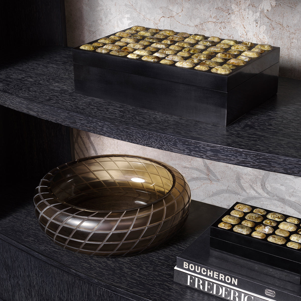 Black Faux Amber Box Lucida | Eichholtz Miami