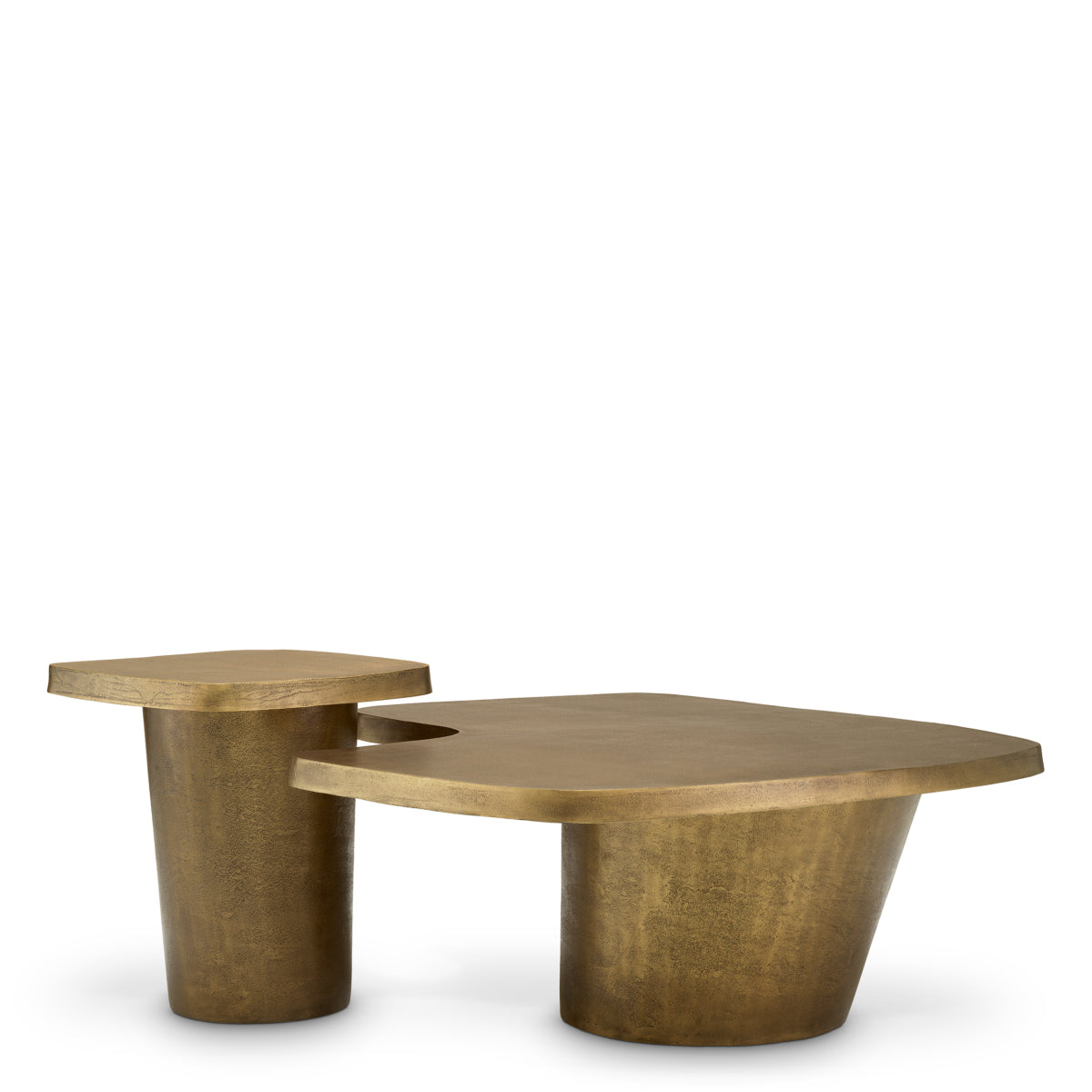 Vintage Brass Coffee Table Set (2) Pierro | Eichholtz Miami