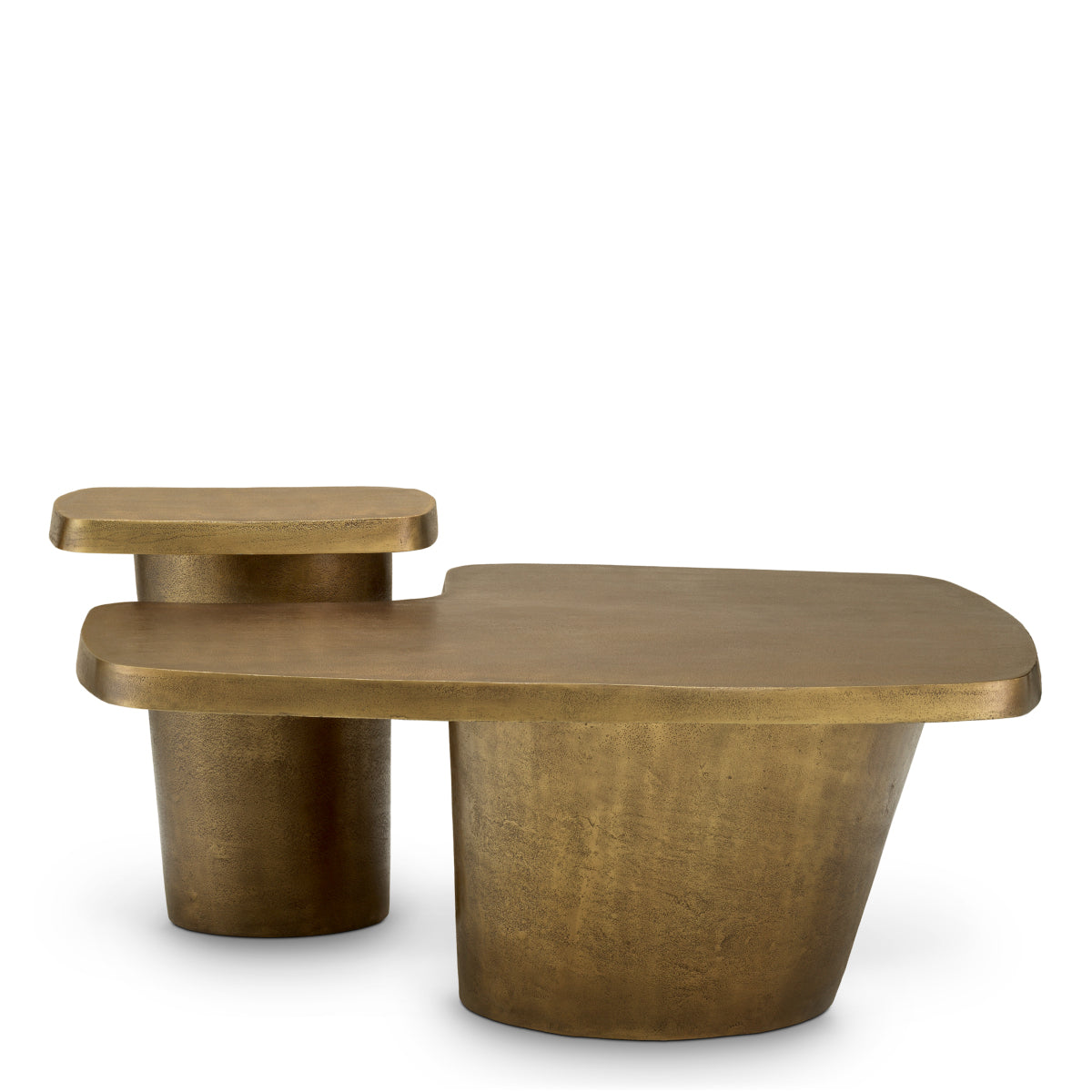Vintage Brass Coffee Table Set (2) Pierro | Eichholtz Miami