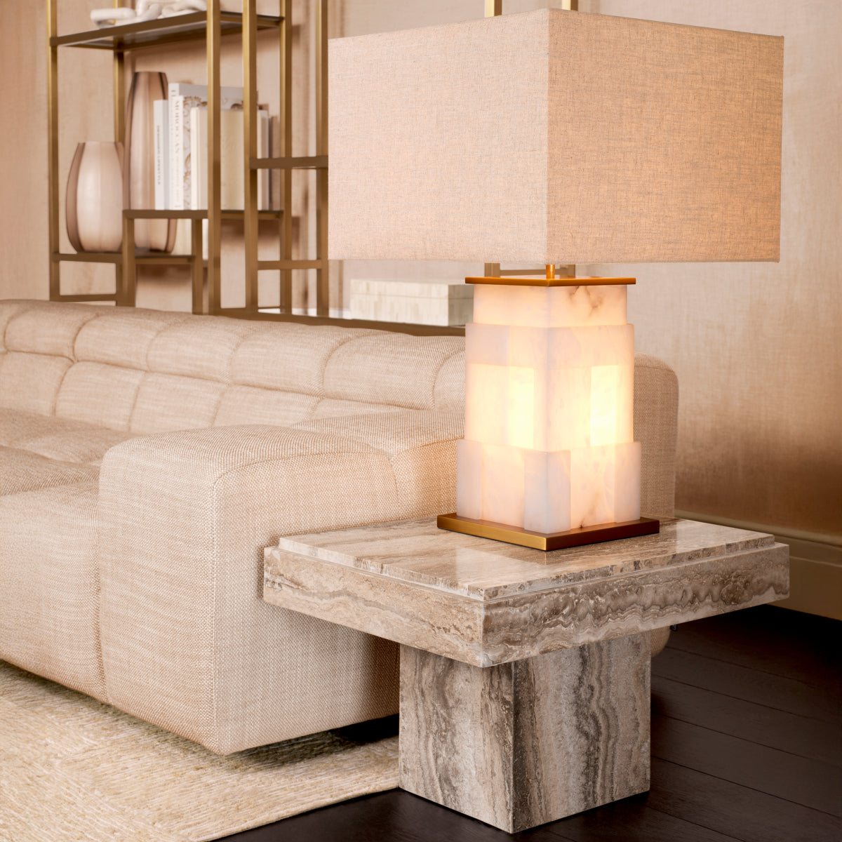 Alabaster Base Table Lamp Fabiano | Eichholtz Miami