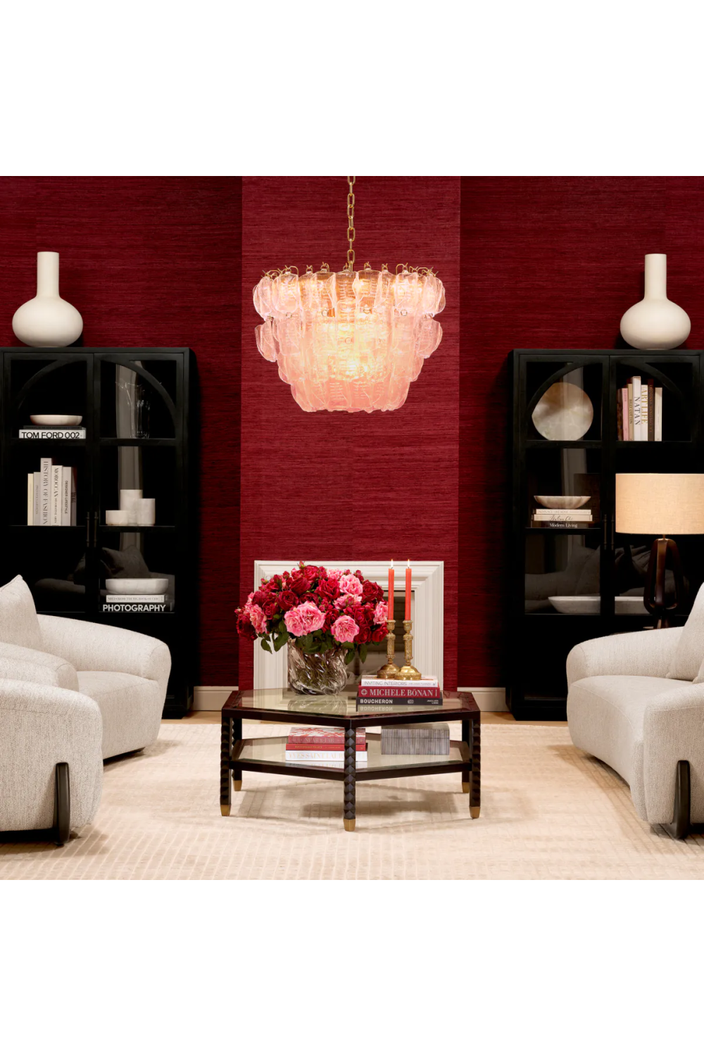 Tiered Glass Chandelier Solange | Eichholtz Miami