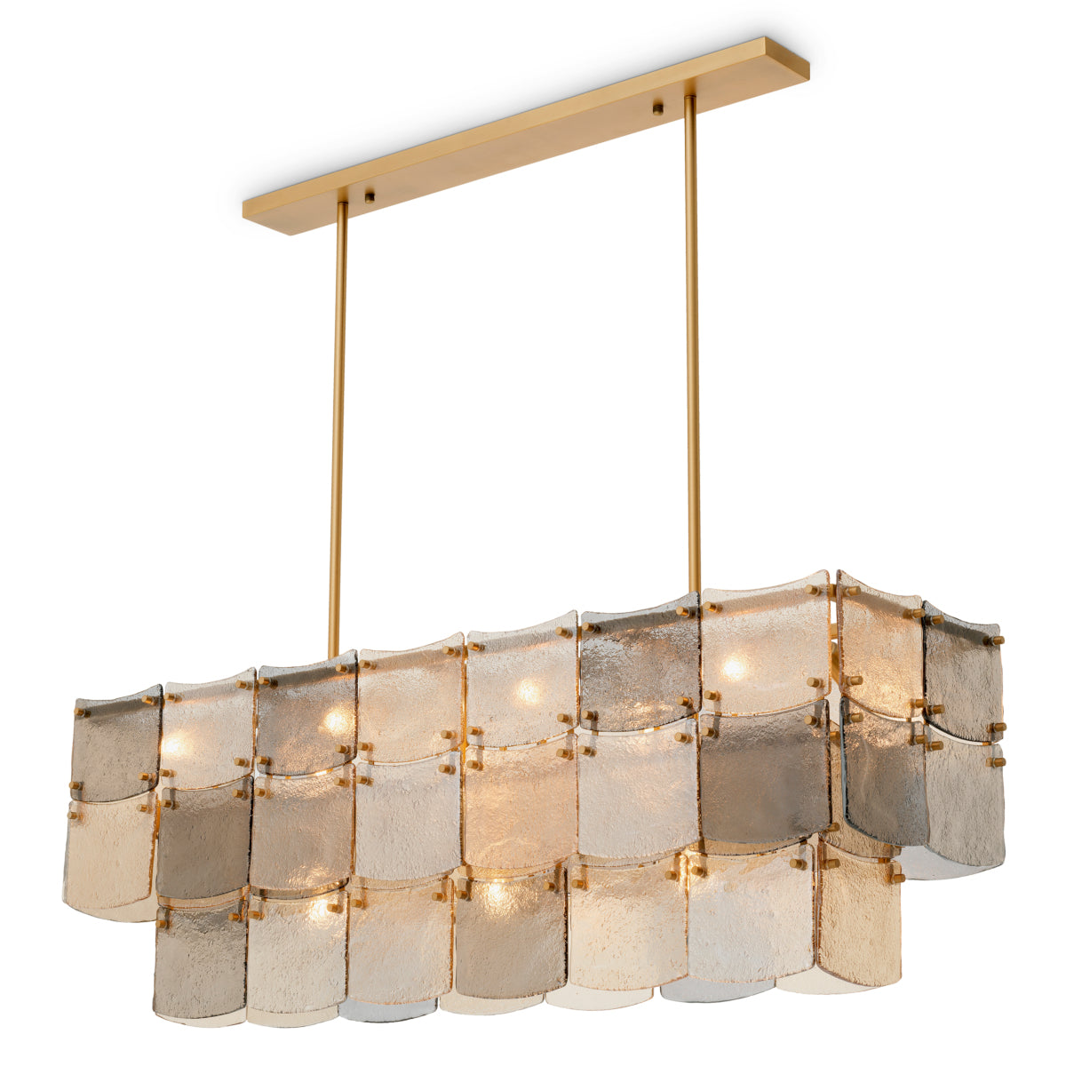 Rectangular Brass Chandelier Laurent | Eichholtz Miami