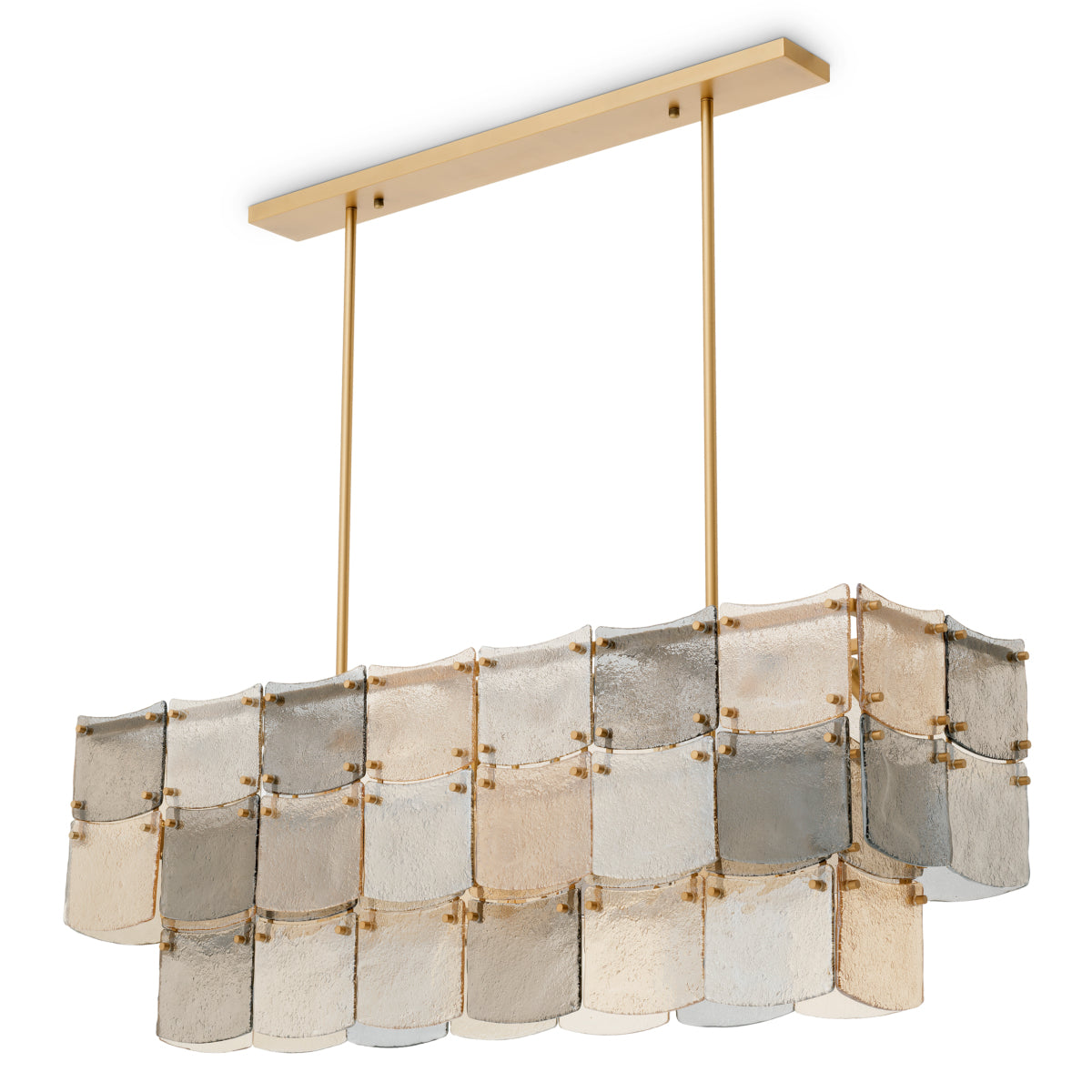Rectangular Brass Chandelier Laurent | Eichholtz Miami