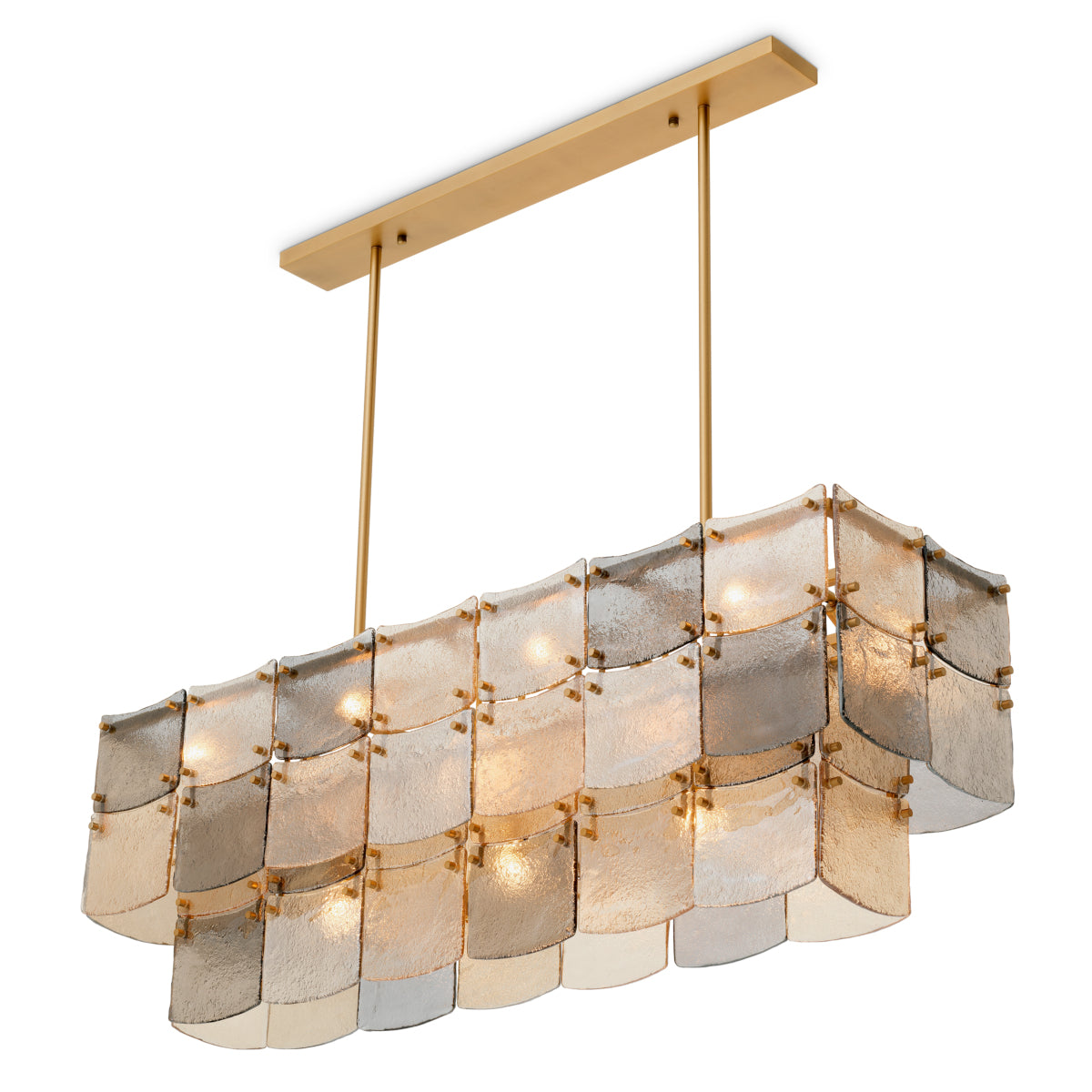 Rectangular Brass Chandelier Laurent | Eichholtz Miami