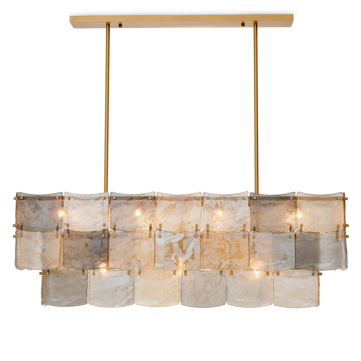 Rectangular Brass Chandelier Laurent | Eichholtz Miami