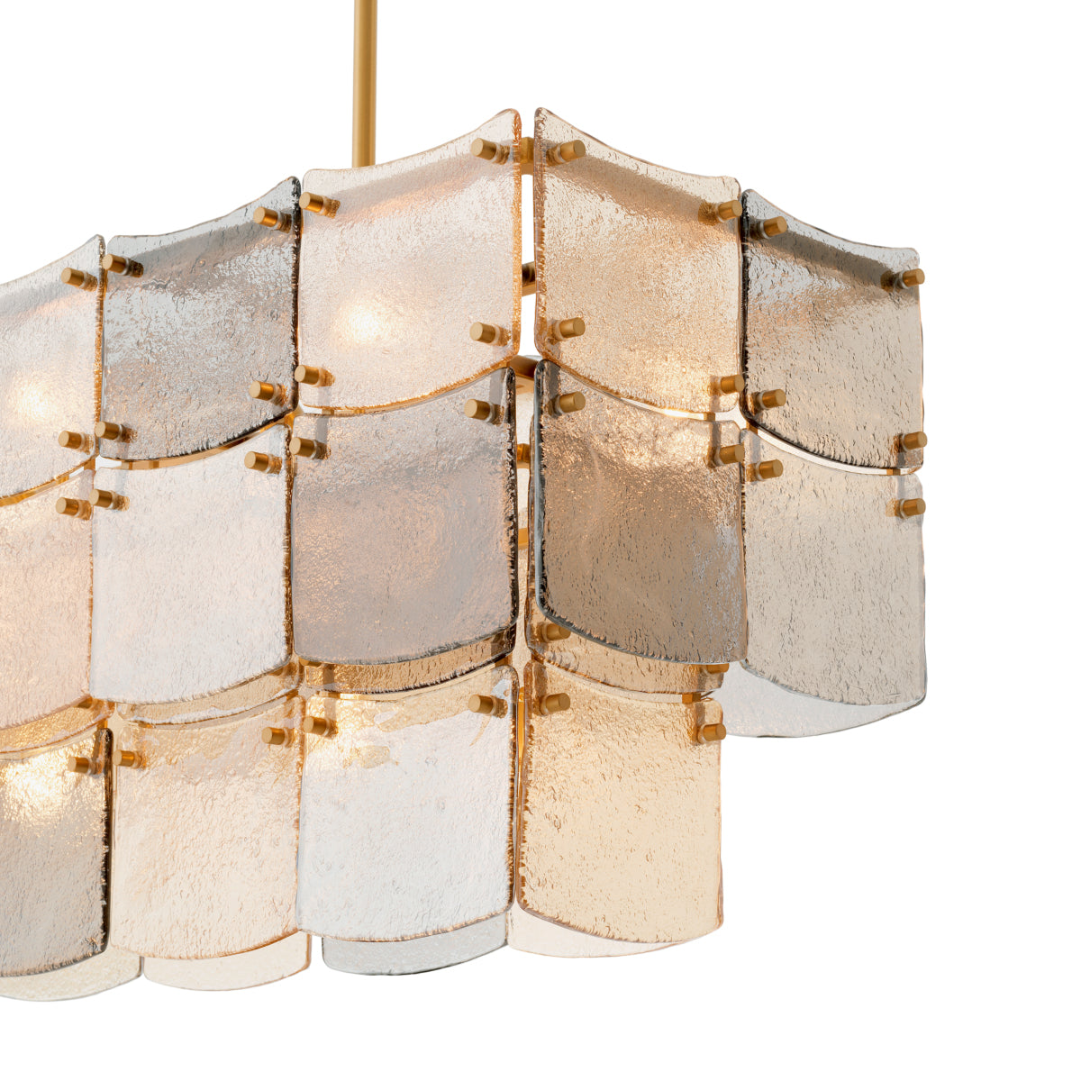 Rectangular Brass Chandelier Laurent | Eichholtz Miami