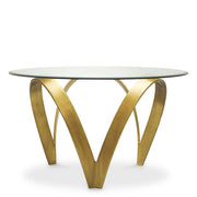 Sculptural Brass Dining Table Soquel | Eichholtz Miami 