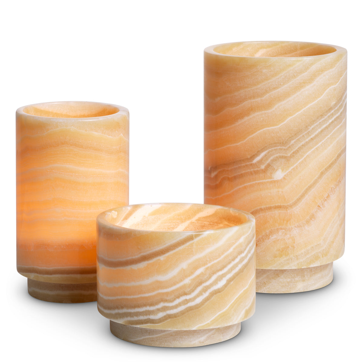 Yellow Tealight Holder Leonidas (3) | Eichholtz Miami