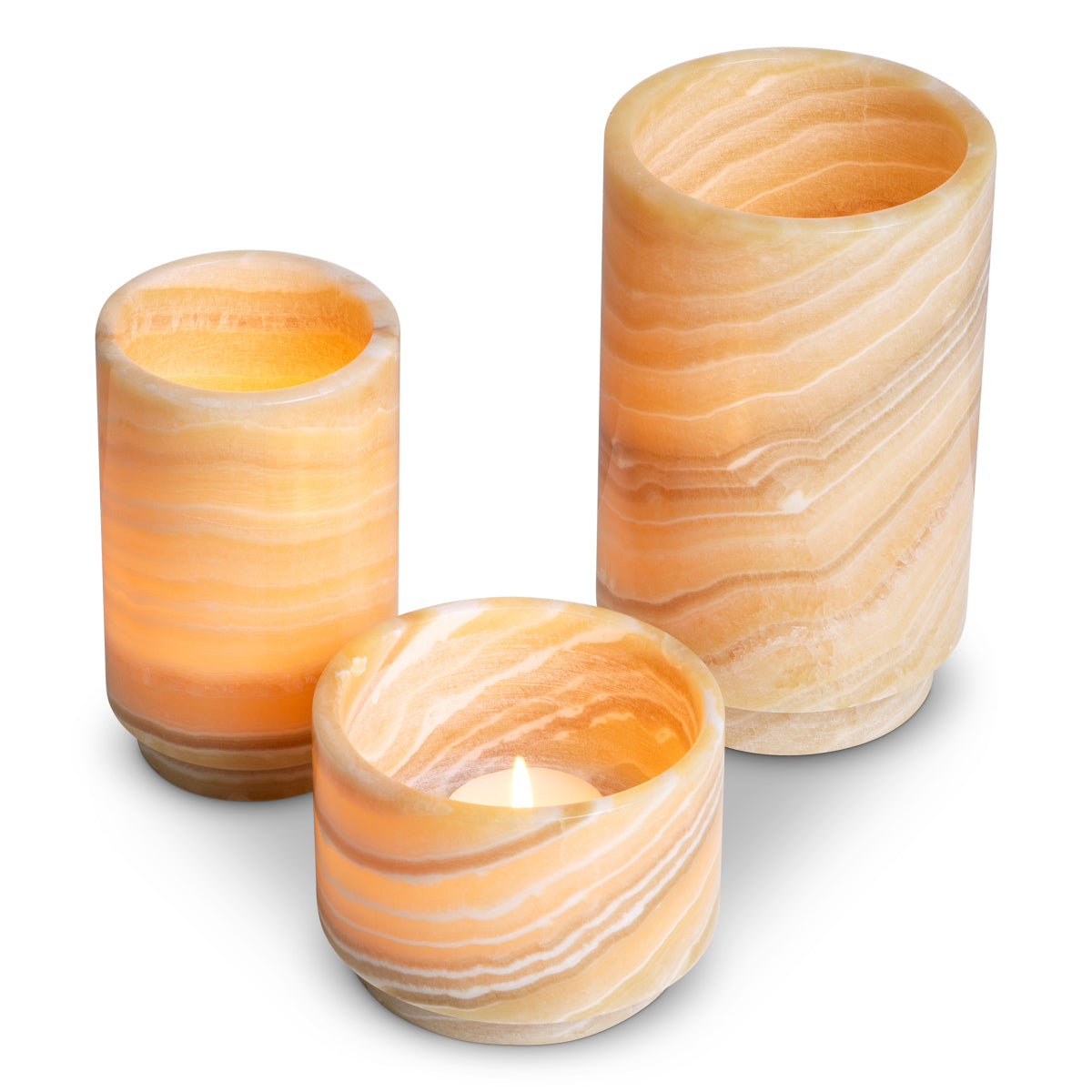 Yellow Tealight Holder Leonidas (3) | Eichholtz Miami