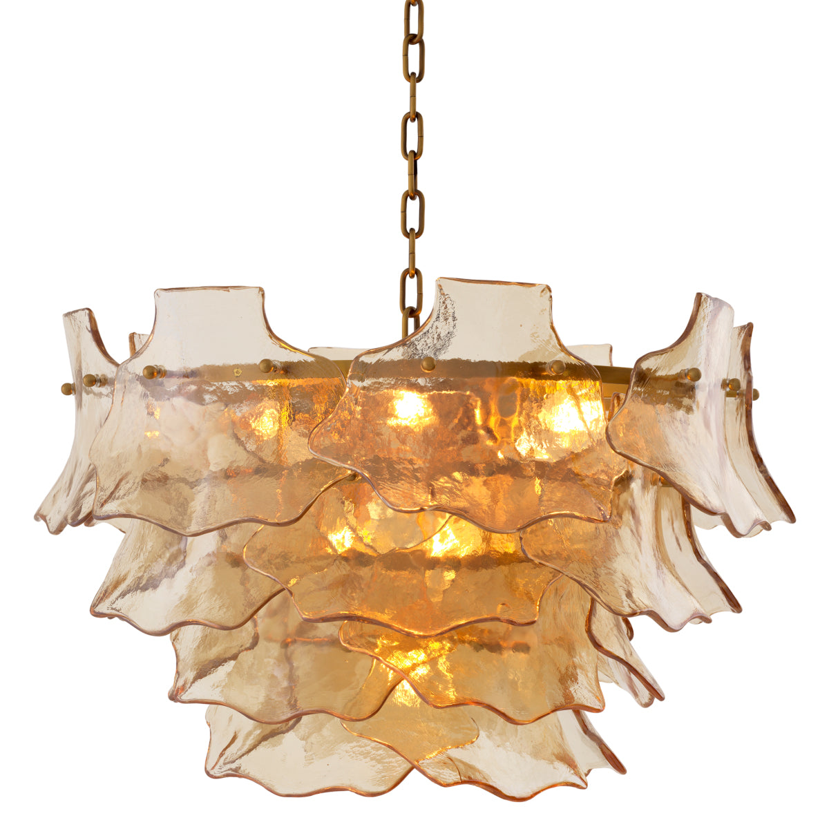 Brass Glass Chandelier Clarendon | Eichholtz Miami