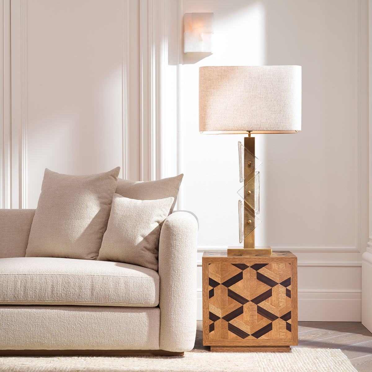 Oak Veneer Side Table Rubicon | Eichholtz Miami