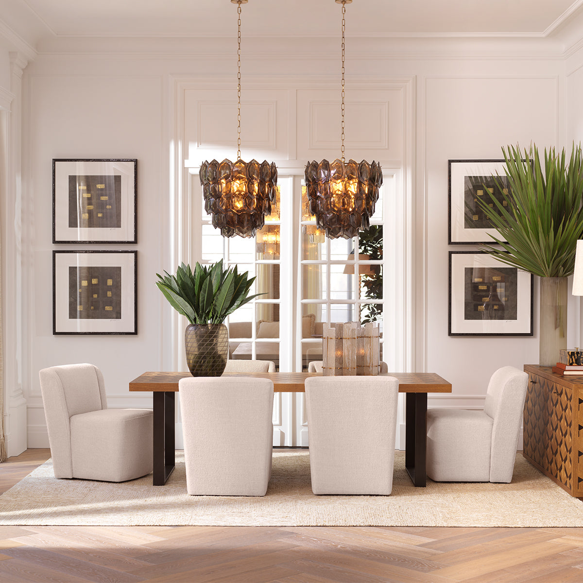 Oak Veneer Dining Table Rubicon | Eichholtz Miami