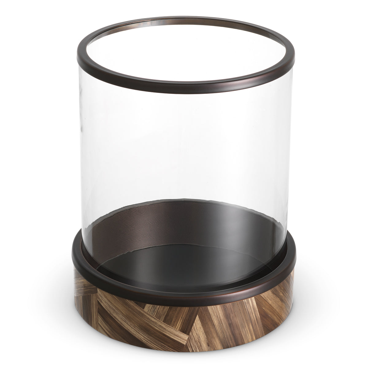 Brown Straw Marquetry Hurricane Harvard | Eichholtz Miami