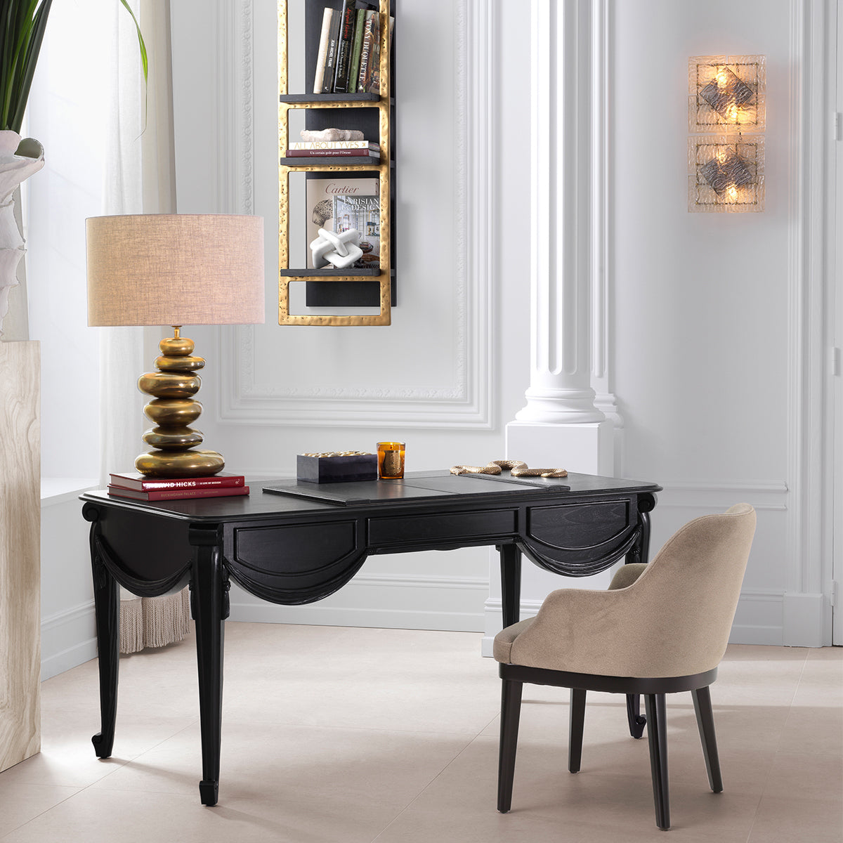 Gold Pebble Table Lamp Kallisto | Eichholtz Miami