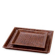 Croco Leather Trays (2) Scaleo | Eichholtz Miami
